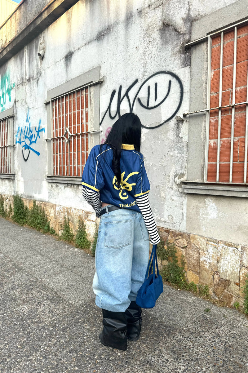 Basic Football Tee Navy