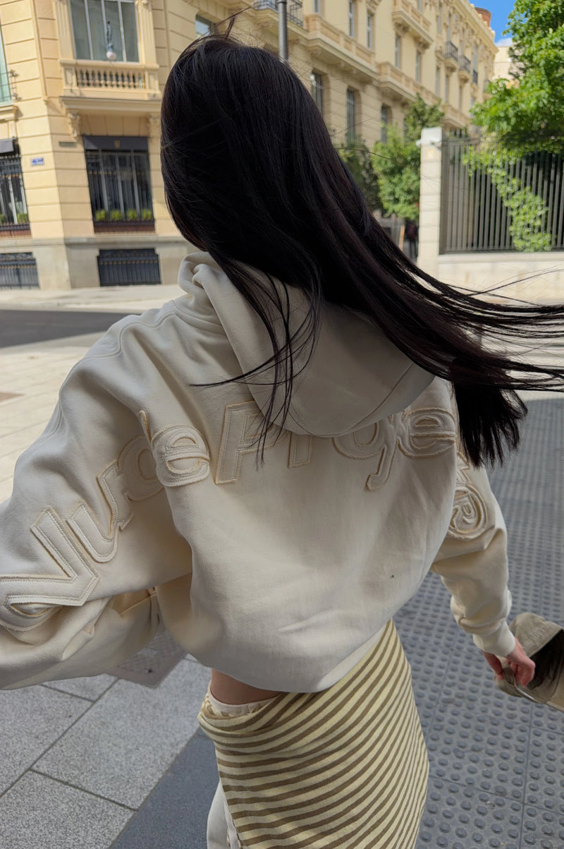 Marble Hoodie Marshmallow
