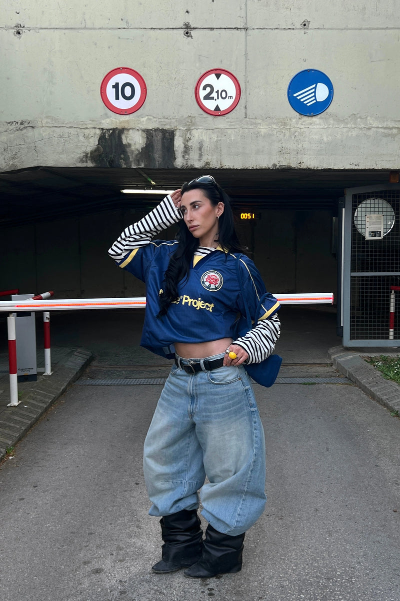 Basic Football Tee Navy