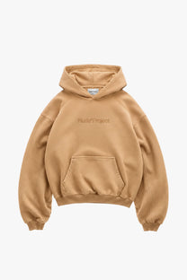 Box Logo Hoodie Beige