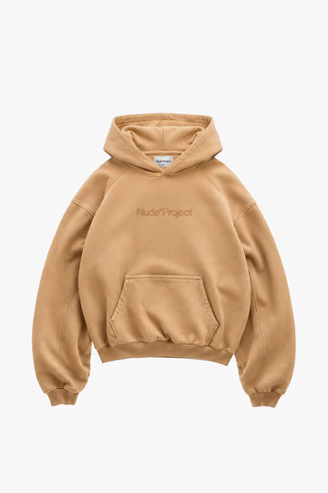 Box Logo Hoodie Beige