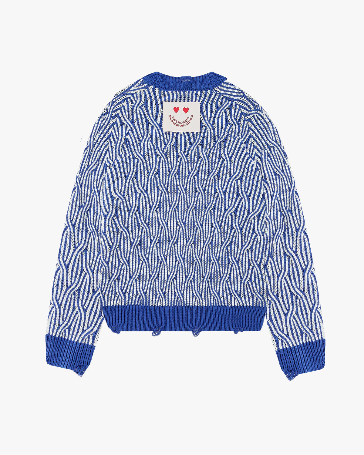 Sour Cable Knit Sweater Blue