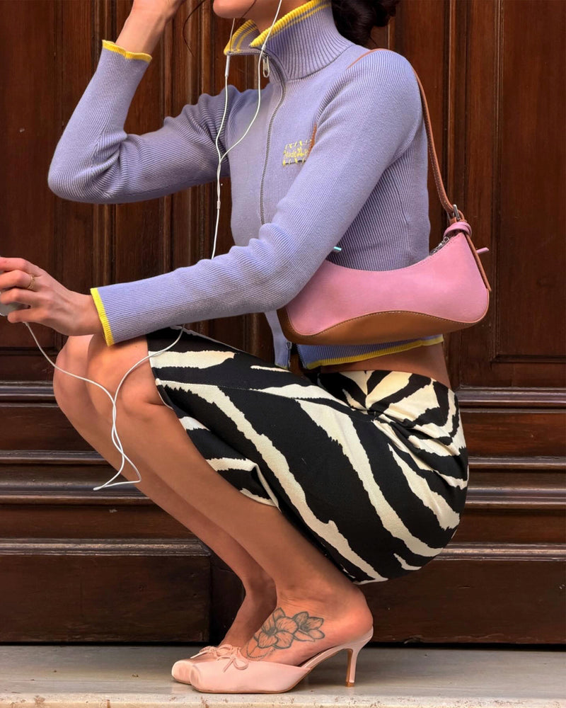 Kiddo Full-Zip Knit Purple