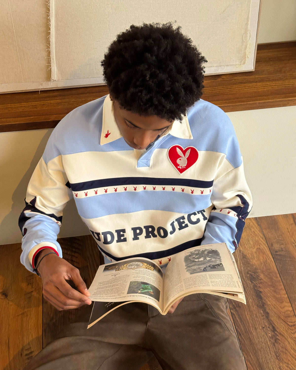 Playboy Rugby Polo Baby Blue