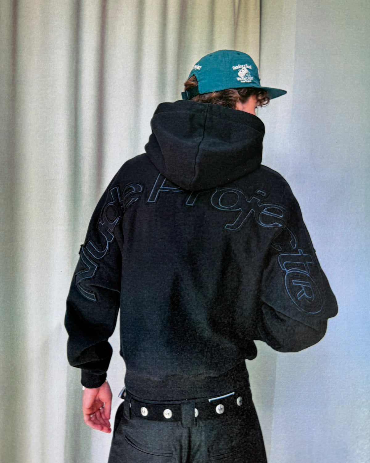 Marble Hoodie Black