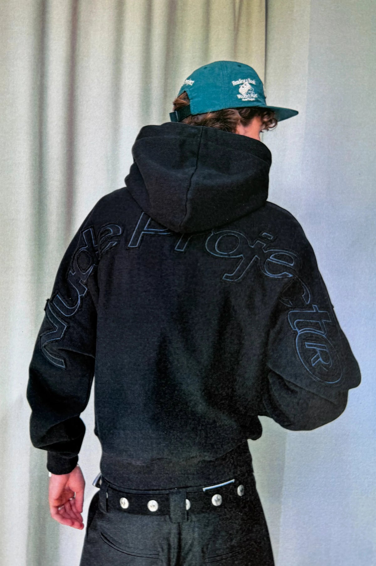 Marble Hoodie Black