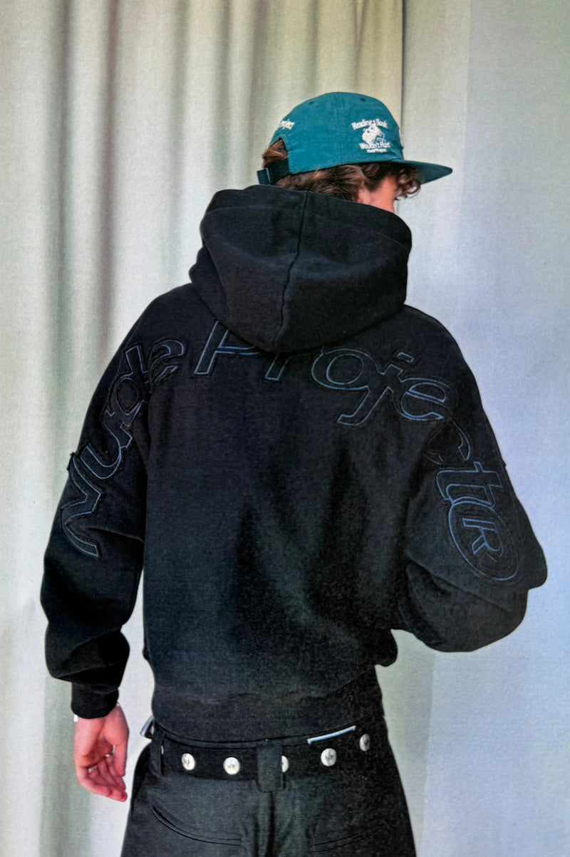 Marble Hoodie Black