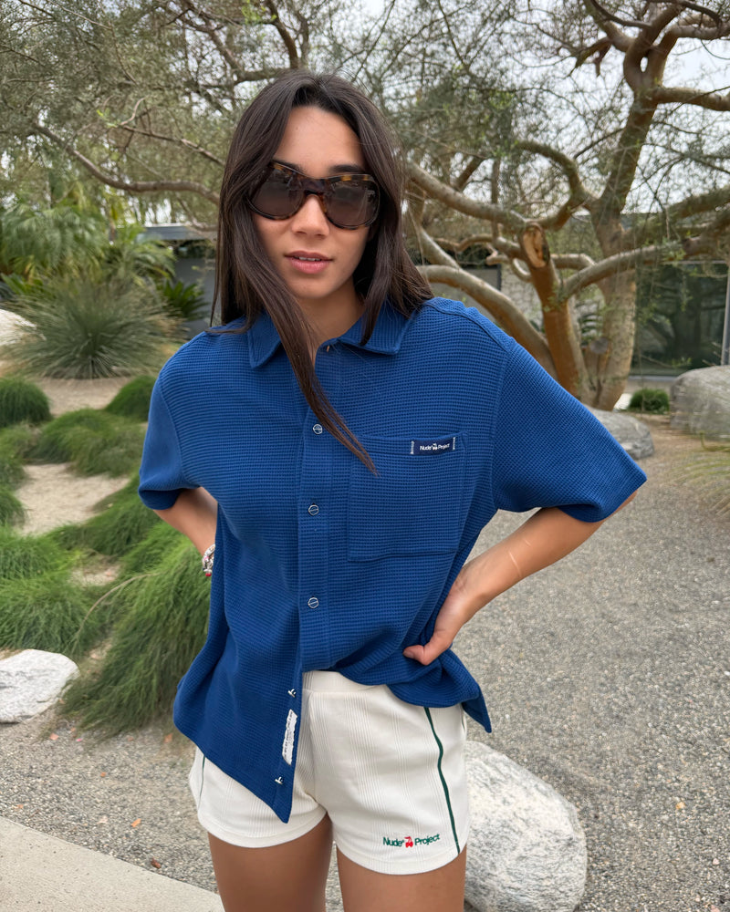 Montecarlo Waffle Shirt Navy