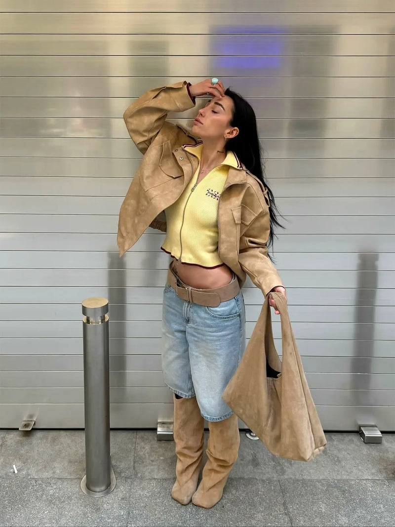 Jersey Con Cremallera Kiddo Amarillo