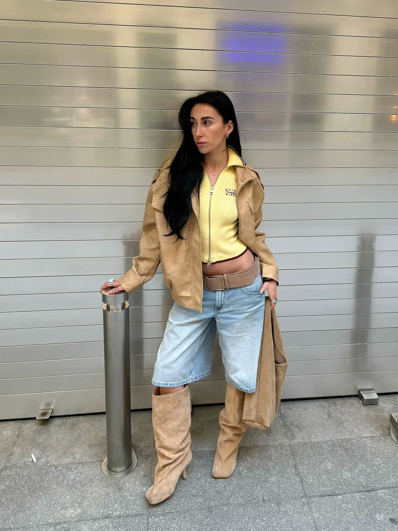 Jersey Con Cremallera Kiddo Amarillo