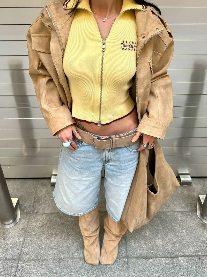 Jersey Con Cremallera Kiddo Amarillo