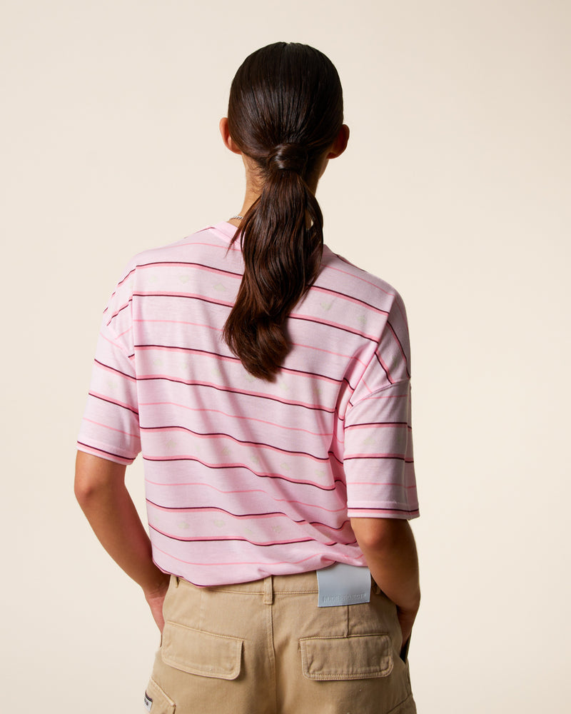 CLASSIC STRIPED TEE PINK
