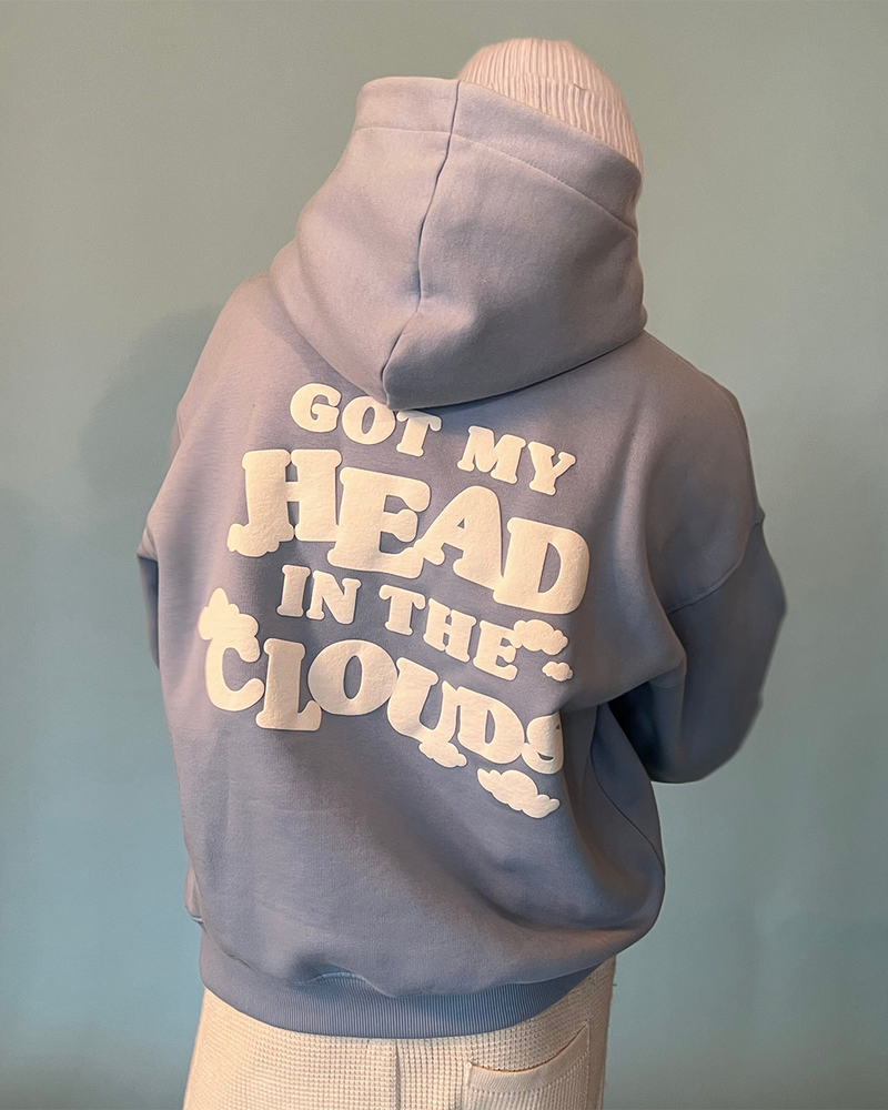 HEAD IN CLOUDS HOODIE BABY BLUE