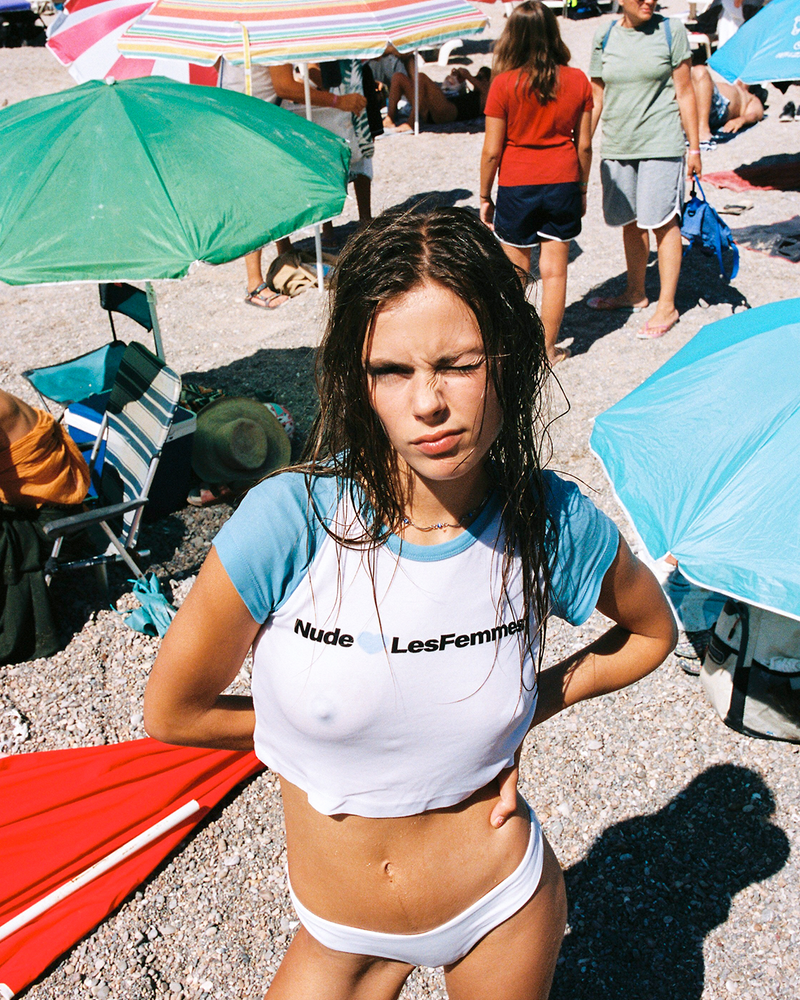 AIME LES FEMMES TEE BLUE