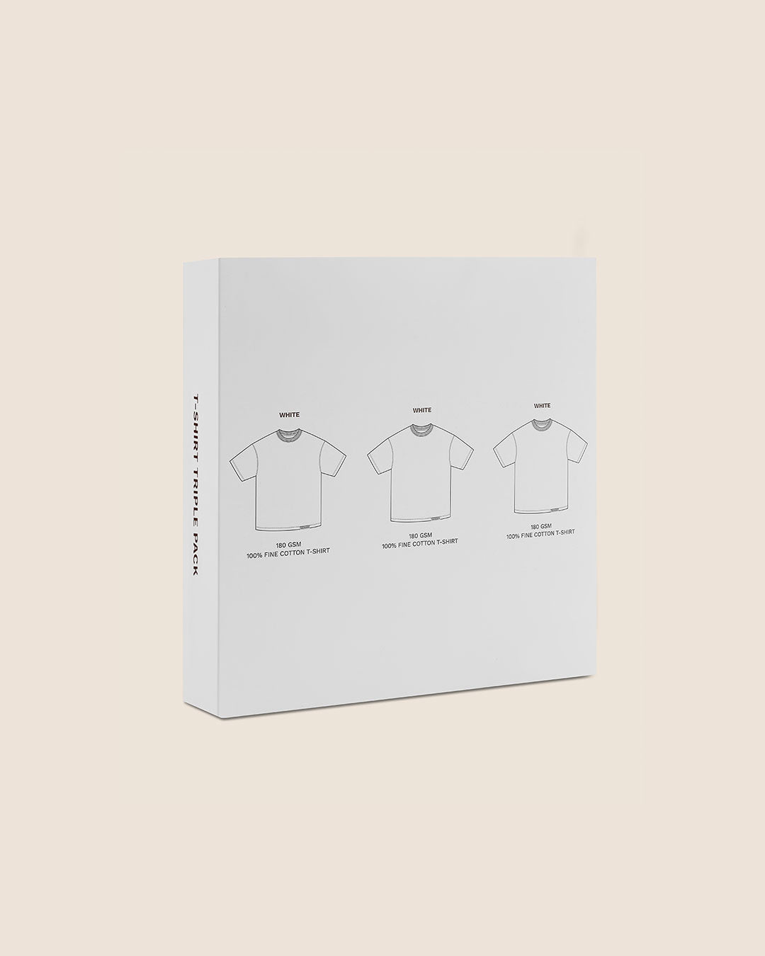 3 PACK BASIC TEE WHITE – NUDE PROJECT
