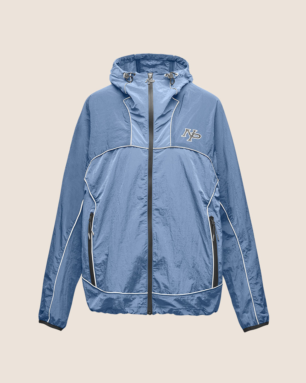 REFLECTIVE WINDBREAKER METALLIC BLUE – NUDE PROJECT